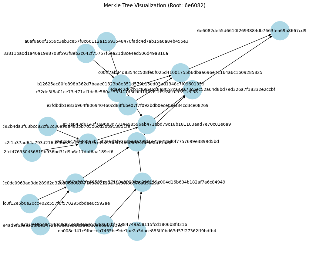 Merkle tree based credit scoring project